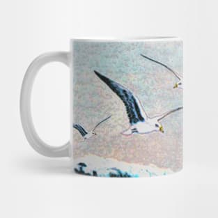 white gulls with swallows Mug